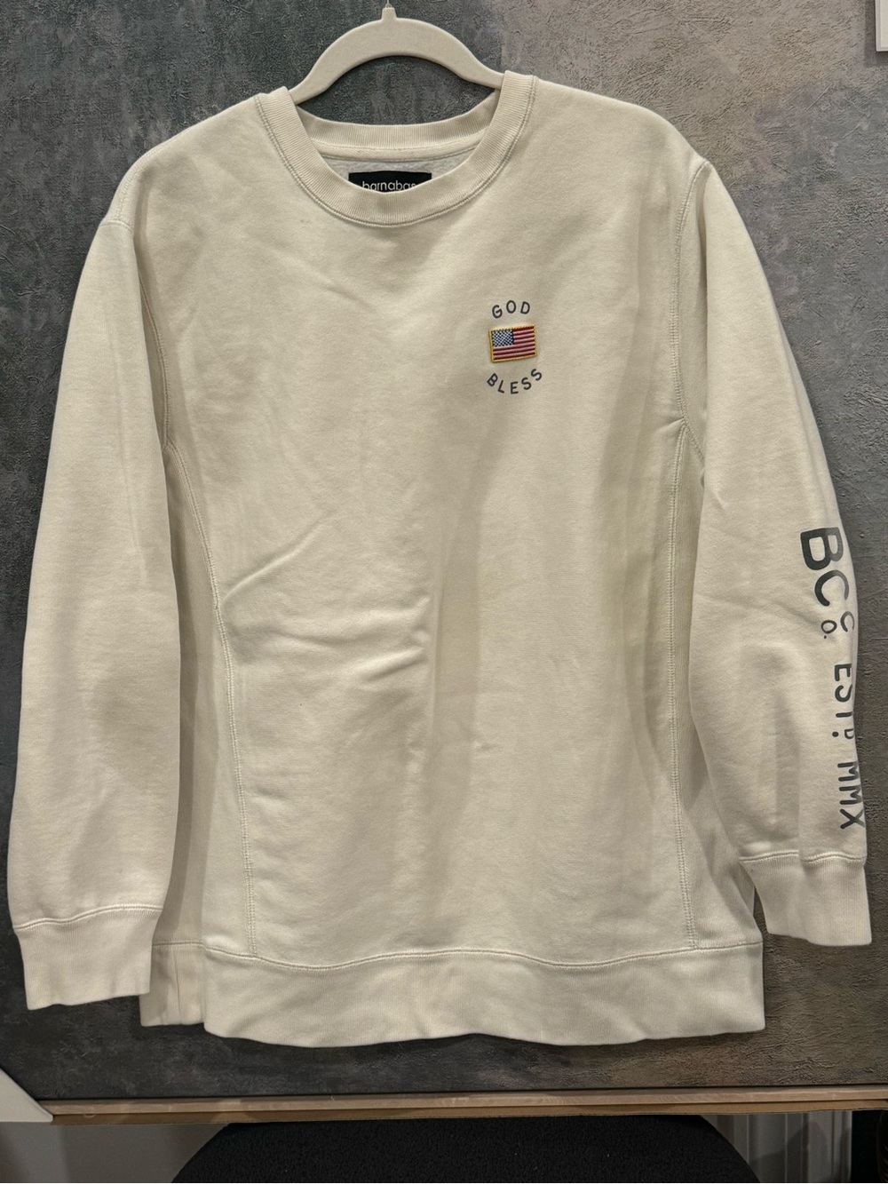 Barnabas Sweatshirt Men's -L
Large White God Bless America USA Pullover
Patrioti
